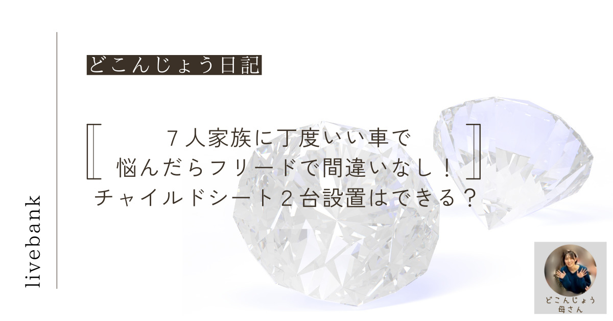 ７人家族に丁度いい車で悩んだらフリードで間違いなし！チャイルドシート２台設置はできる？ | リーブバンク ど根性日記
